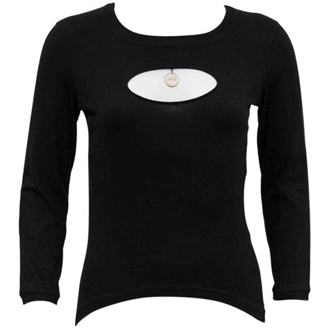 chanel black long sleeve shirt